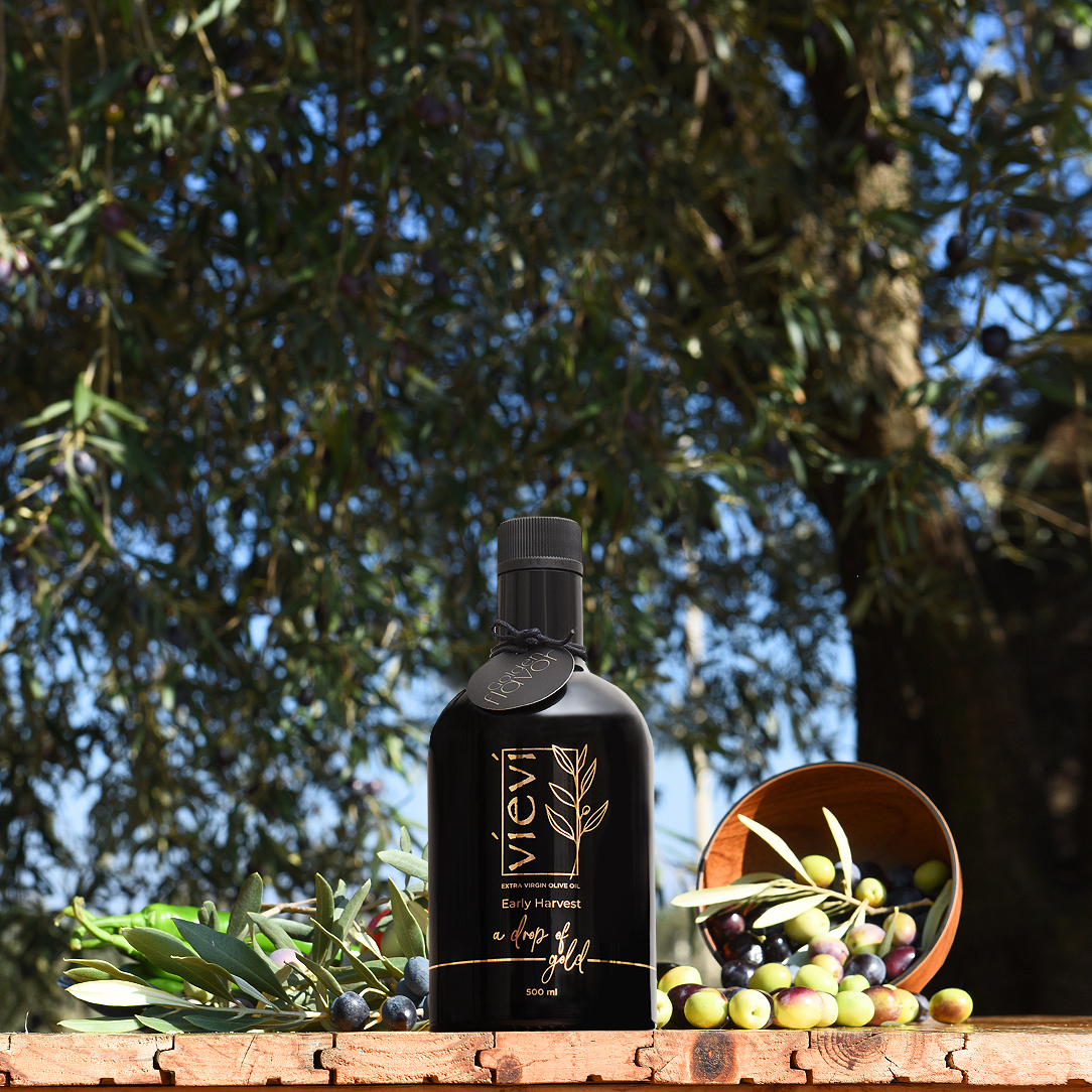Vievi Premium Gold Edition-Golden Flavor 2025-2026 Erken Hasat Soğuk Sıkım Natürel Sızma Zeytinyağı 500 ml-MEMECİK - 2